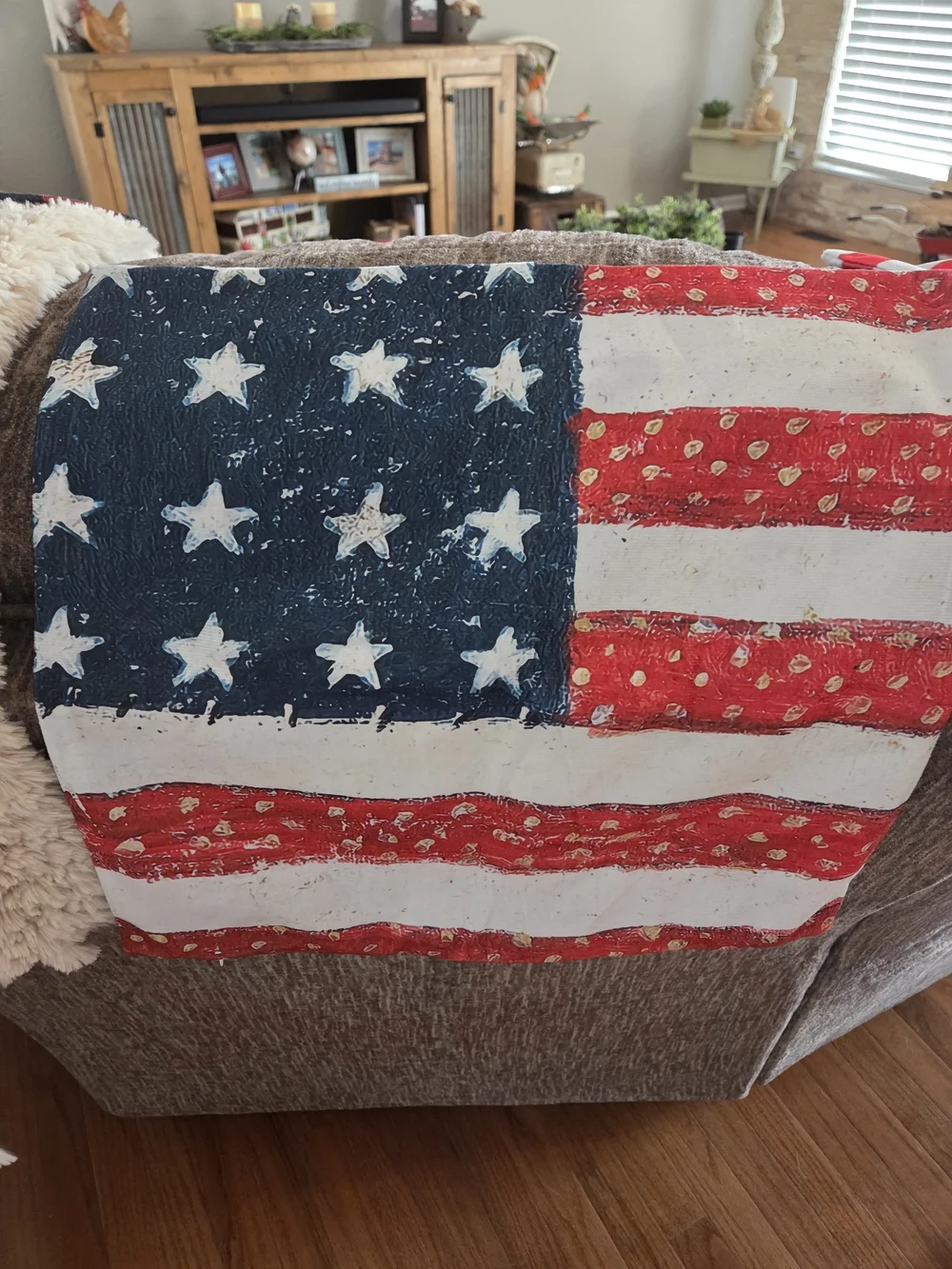 Patriotic Floral Vase Holiday Pillow Covers - Red, White & Blue